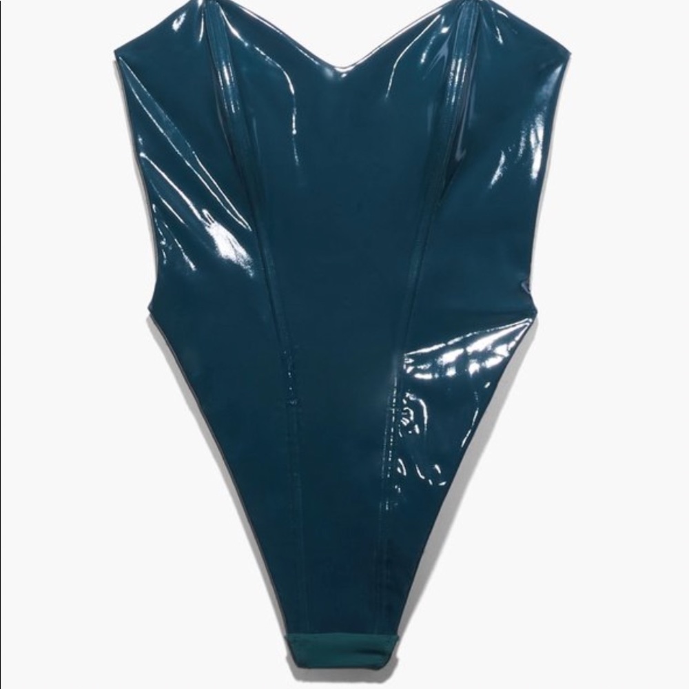 NWT SavageX Fenty leather vinyl teddy sold out! Size L